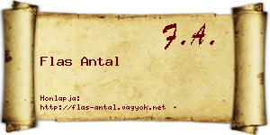 Flas Antal névjegykártya